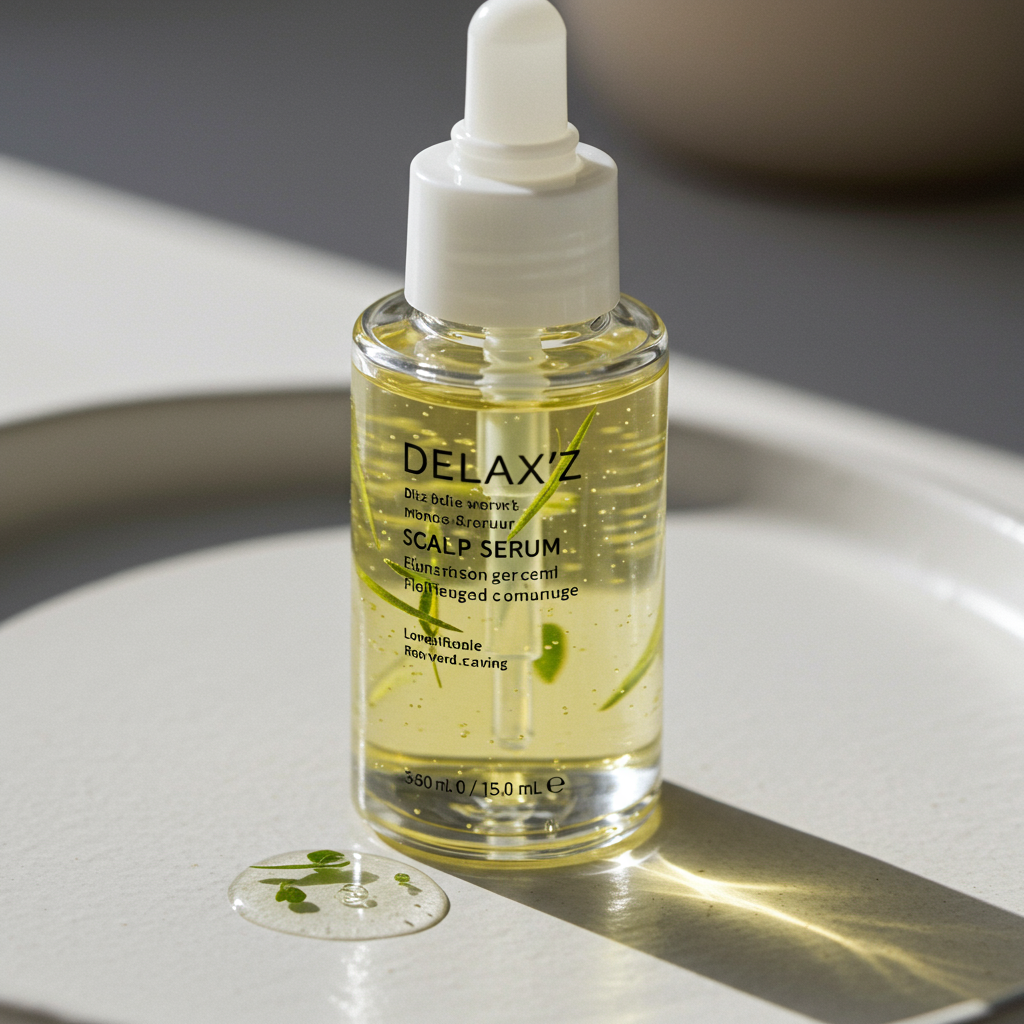 Derma Revive Scalp Serum development concept image · Development reference image