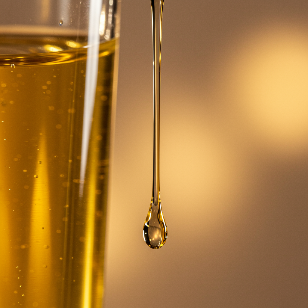 Aura Balance Body Oil development concept image · Development reference image