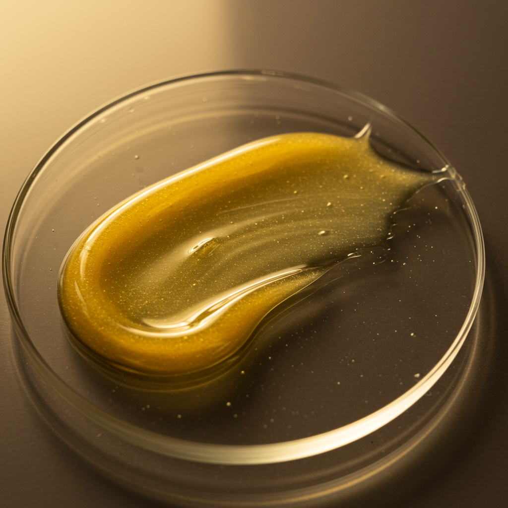Golden Drop Luminous Body Oil development concept image · Development reference image