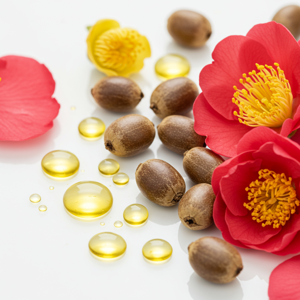 Jeju Dongbaek Flower Oil Ex (N) ingredient reference · Development reference image