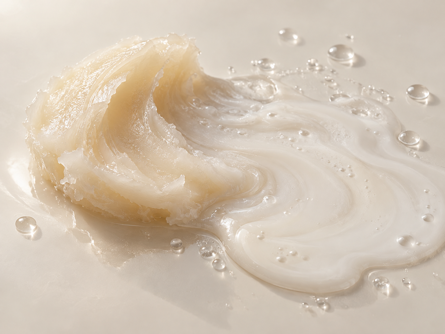 Cocoon Balm-to-Milk Body Concentrate development concept image · Development reference image