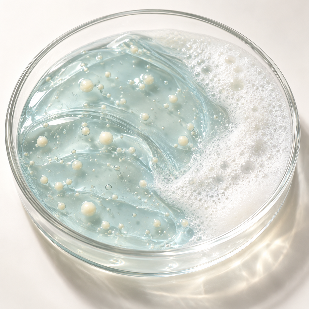 Dew Capsule Slip-to-Foam Cleansing Jelly development concept image · Development reference image
